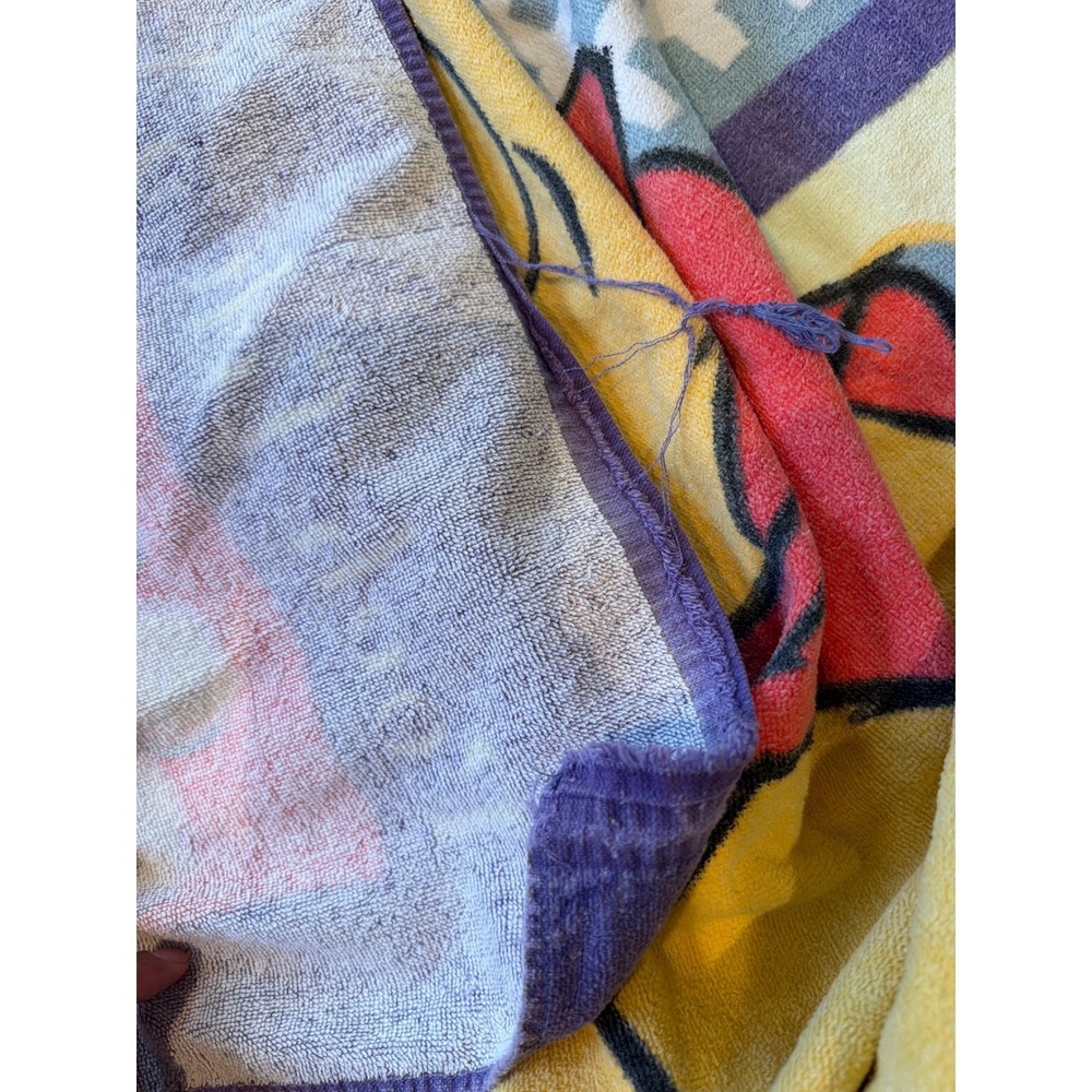Vintage Disney Winnie the Pooh Beach Towel 100 Acre Collection‎ Purple 35x60 - Picture 7 of 8